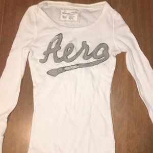 aeropostale white long sleeve shirt